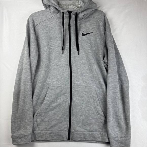 Nike Other - Nike Jacket Men Large Gray Dri FIT Zip Training Jacket Hoodie Utility Core